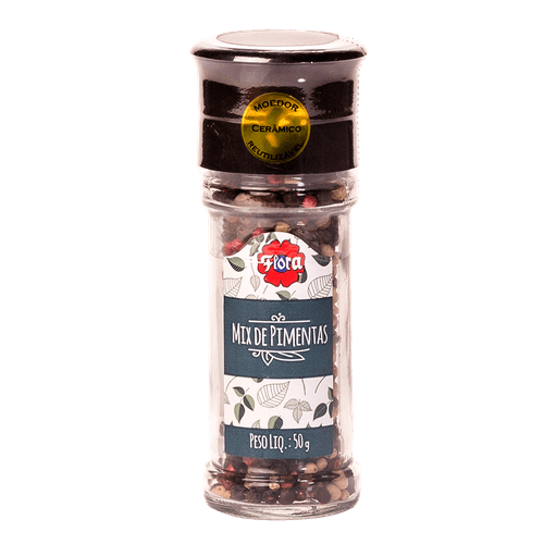 Moedor Mix De Pimentas em Grãos Flora 50g