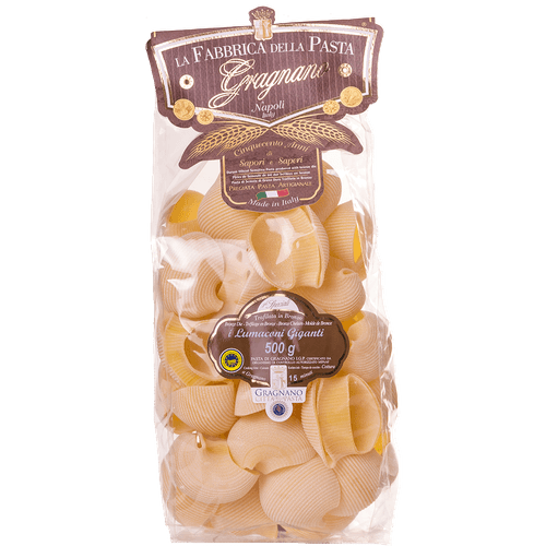 Macarrão Italiano Lumaconi Gigante Nº 53 La Fabbrica Della Pasta Di Gragnano 500g