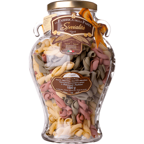 Macarrão Italiano Anfora Fidanzati Tricolore La Fabbrica Della Pasta Di Gragnano 1kg