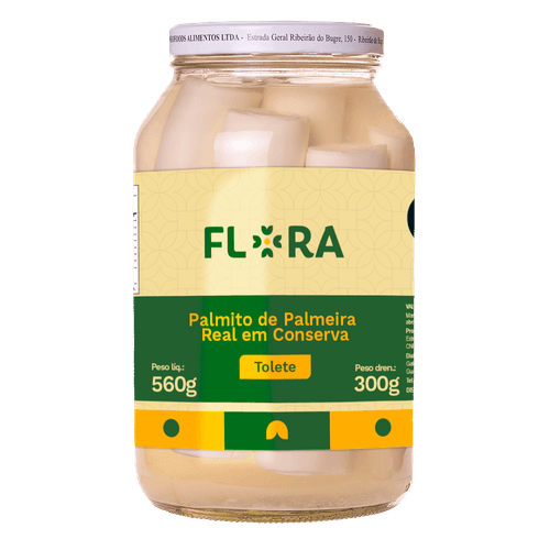 Palmito Palmeira Real Tolete Flora 300g.