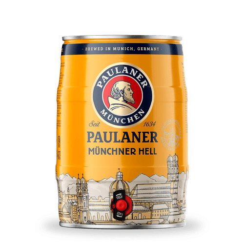 Cerveja Alemã Paulaner Münchner Hell Barril 5L.