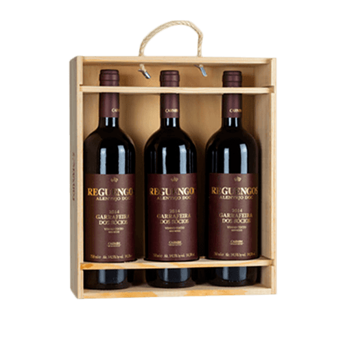 Kit Vinho Tinto Português Carmim Reguengos Garrafeira dos Sócios 3 garrafas 750ml
