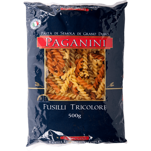Macarrão Italiano Fusilli Tricolore Paganini 500g