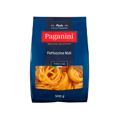 Macarrão Italiano Fettuccine Nidi Paganini 500g.