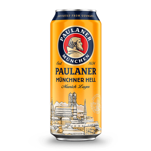 Cerveja Alemã Paulaner Münchner Hell Lata 500ml.
