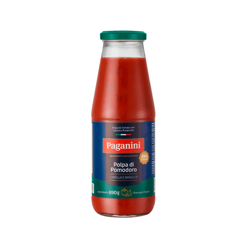Polpa Tomate Italiana Com Manjericão Paganini 690g