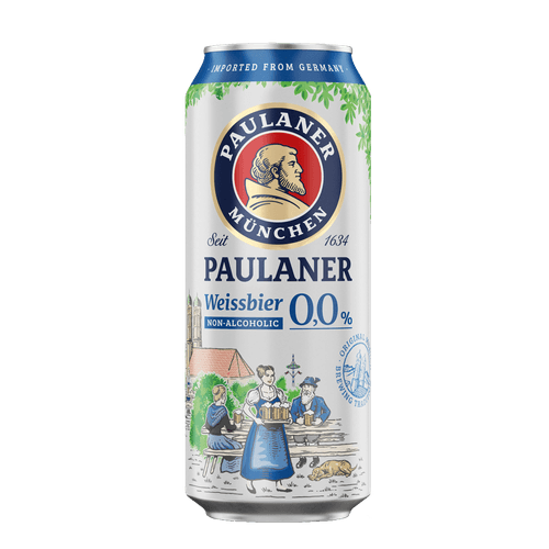 Cerveja Paulaner Weissbier 0,0% Álcool Lata 500ml