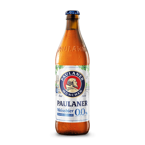 Cerveja Alemã Paulaner Weissbier 0,0% Álcool Garrafa 500ml.