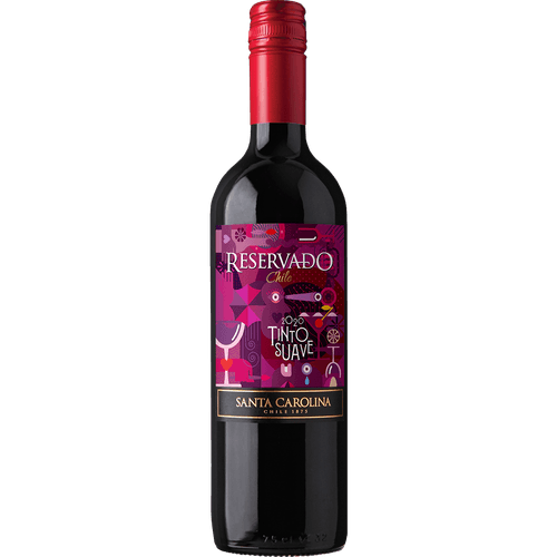 Vinho Tinto Chileno Santa Carolina Reservado Suave 750 ml