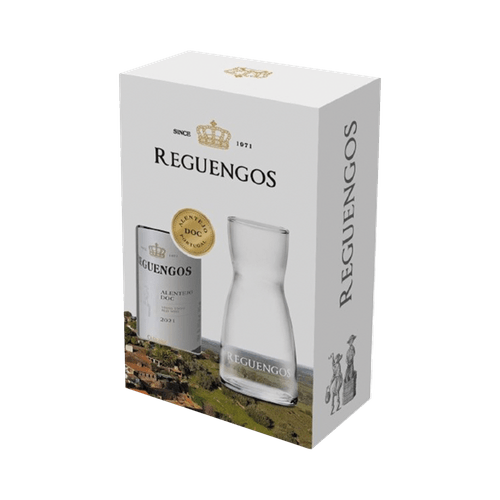 Kit Vinho Tinto Português Carmim Reguengos Alentejo 750 ml com mini decanter