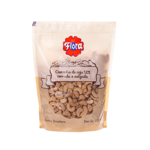 Castanha De Caju W1 Torrada E Salgada Flora 1Kg