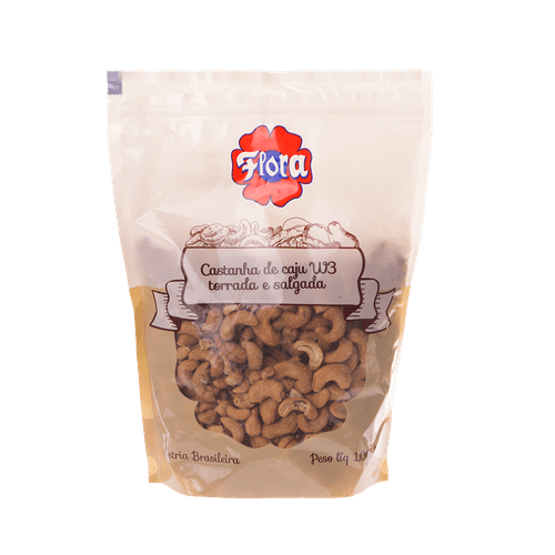Castanha De Caju W3 Torrada E Salgada Flora 1Kg