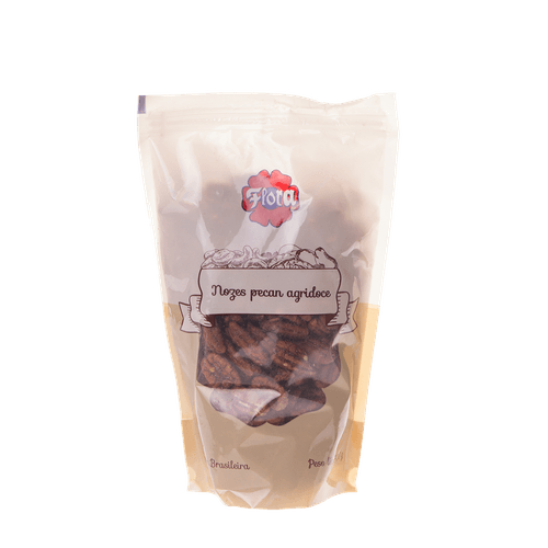 Nozes Pecan Sem Casca Agridoce Flora 500g