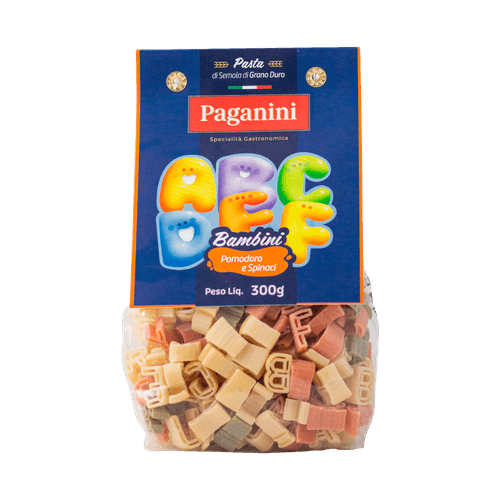 Macarrão Italiano Letrinhas Bambini Paganini 300g.