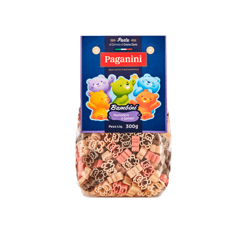 Macarrão Italiano Ursinhos Bambini Paganini 300g