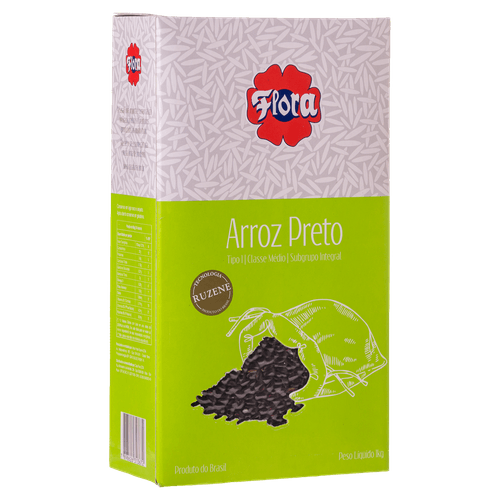 Arroz Flora Preto 1kg.