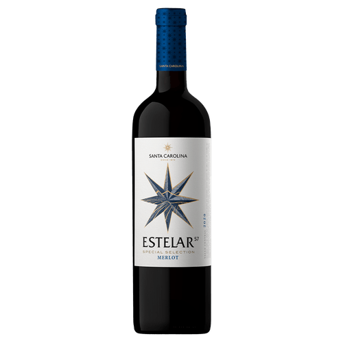 Vinho Tinto Chileno Santa Carolina Estelar 57 Merlot 750ml.
